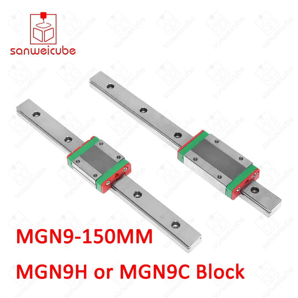 

1pcs 9mm for Linear Guide MGN9 150mm L= 150mm for linear rail way + MGN9C or MGN9H for Long linear carriage for CNC X Y Z Axis
