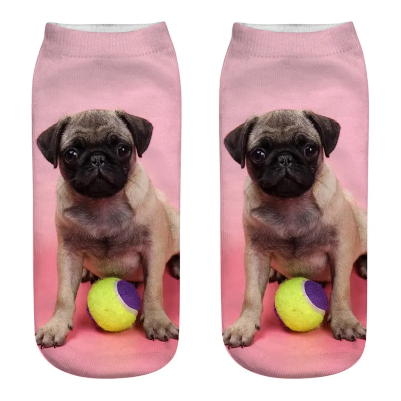 Магазин Crazy Fly брелок для ключей в стиле ретро собака 3D печатные носки женские Kawaii