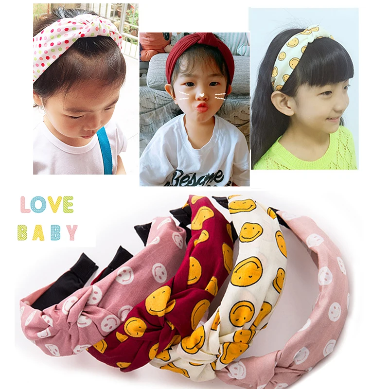 

Hendband Flower Smile Cloth Beautiful 16 Colors Comfortable Cartoon Face 1PC Soft Dot Seaside Children Kids Birthday Gifts Cute