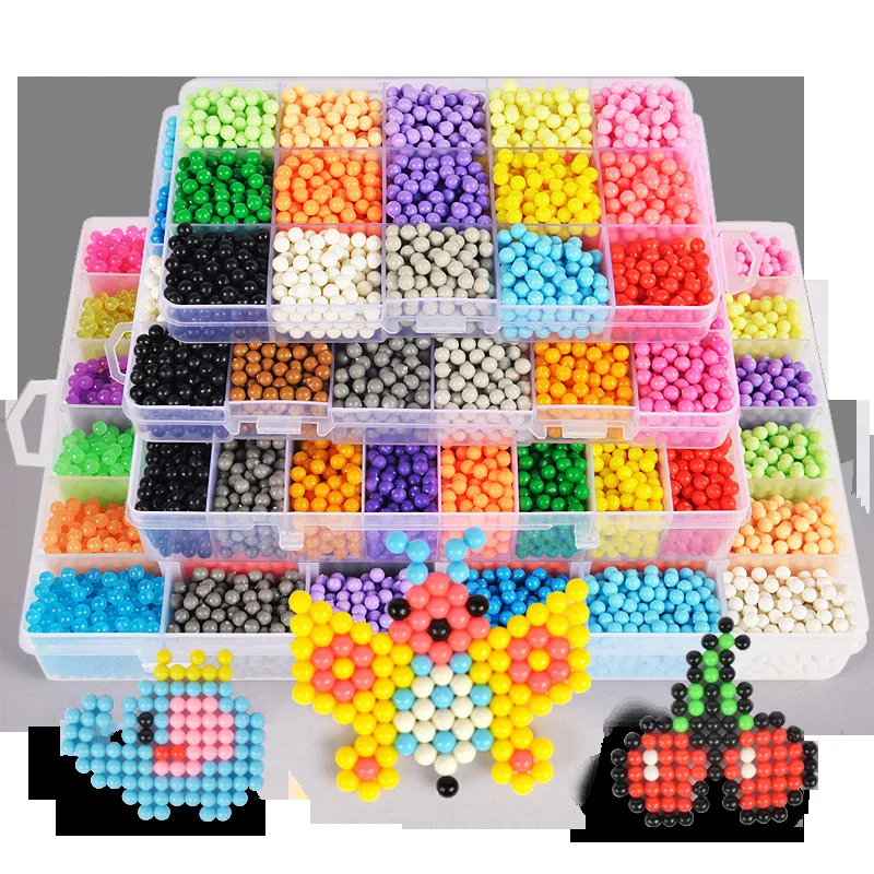 

3D DIY Beads Animal Water Sticky Bead Toys Set Puzzle Educational Magic Beads Kids Toys