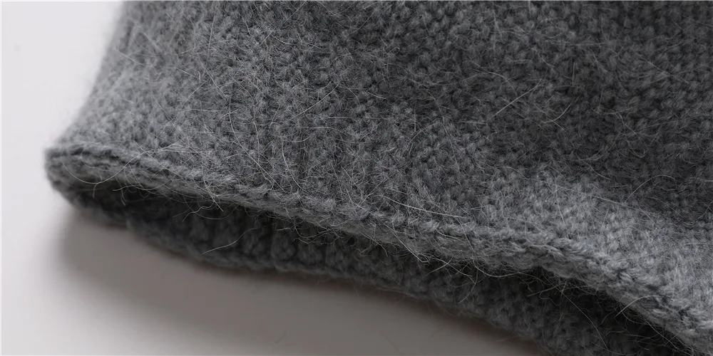 Angora Hat Women Winter Beanies Knit Warm Casual Soft Solid Color Thermal Outdoor Snow Accessory Caps Headwear  (8)
