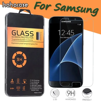 

500pcs 2.5D Tempered Glass For Samsung S10 E Plus S4 S5 S6 S7 Note 5 4 3 Screen Protector 9H Explosion Proof With Acrylic Box
