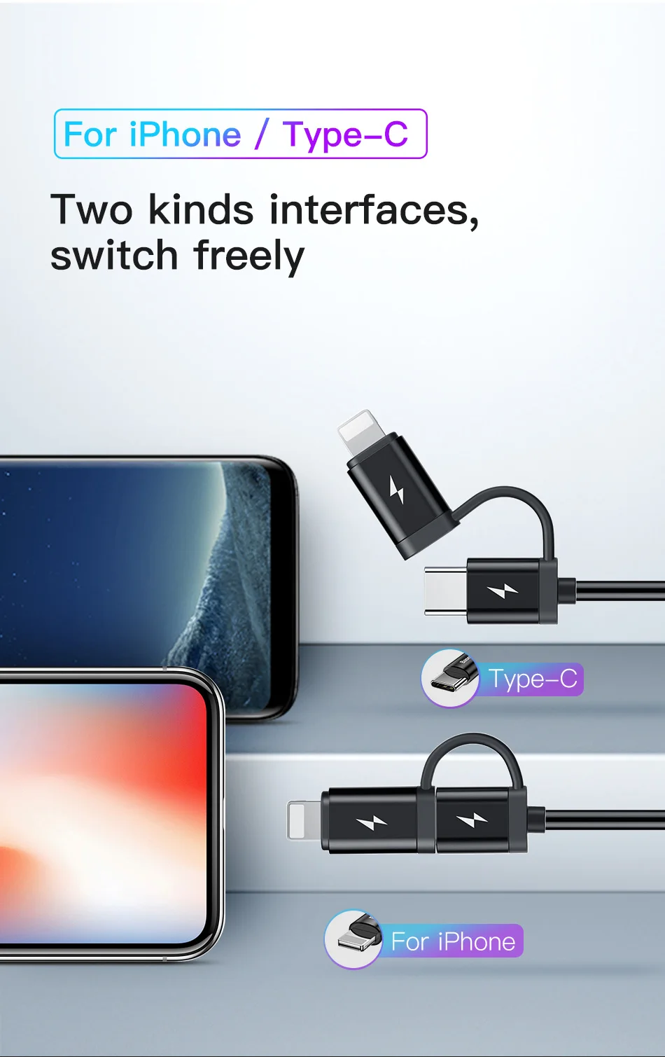 Baseus 2 в 1 USB C автомобильное зарядное устройство usb type C пружинный кабель USB C кабель зарядное устройство для телефона адаптер для iPhone X 8 samsung USB Автомобильное зарядное устройство