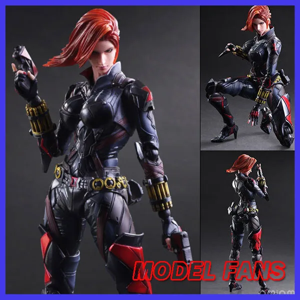 

MODEL FANS PlayArts KAI Black Widow PVC Action Figure Collectible Model Toy 27cm