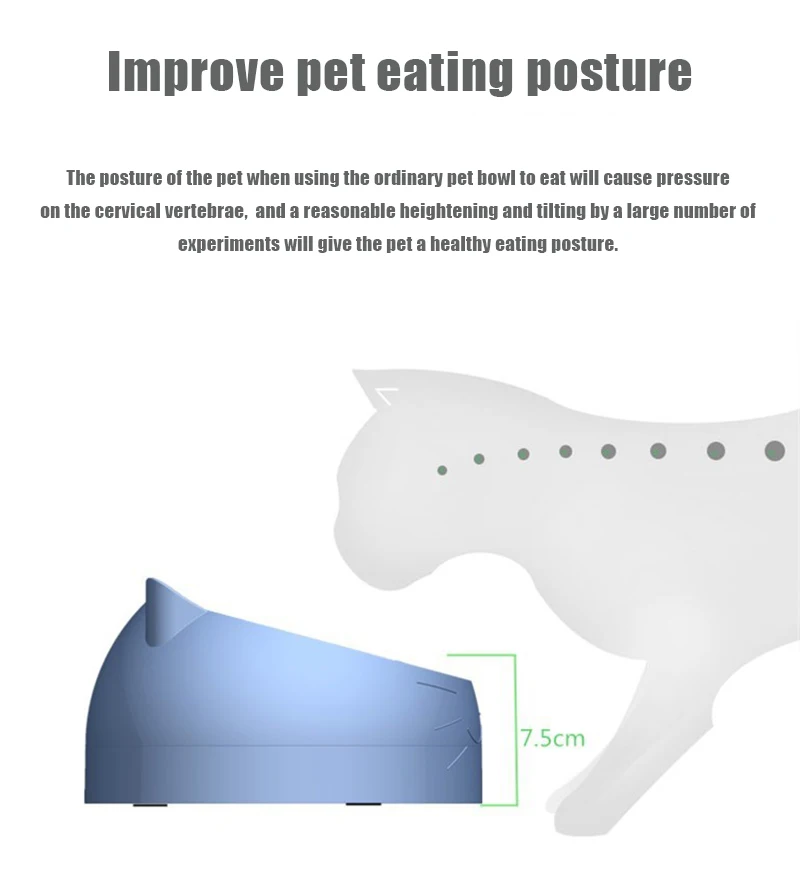 Миска для кошек и собак из нержавеющей стали с защитой от скоса шейного позвонка, миски для домашних животных, миски для кошек, собак, миска для питьевой воды