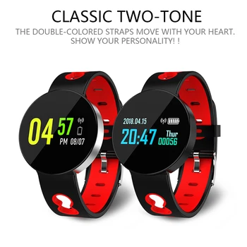

Bluetooth IP67 Waterproof Heart Rate Blood Pressure Smart Fitness Round Wristwatch Call Reminder