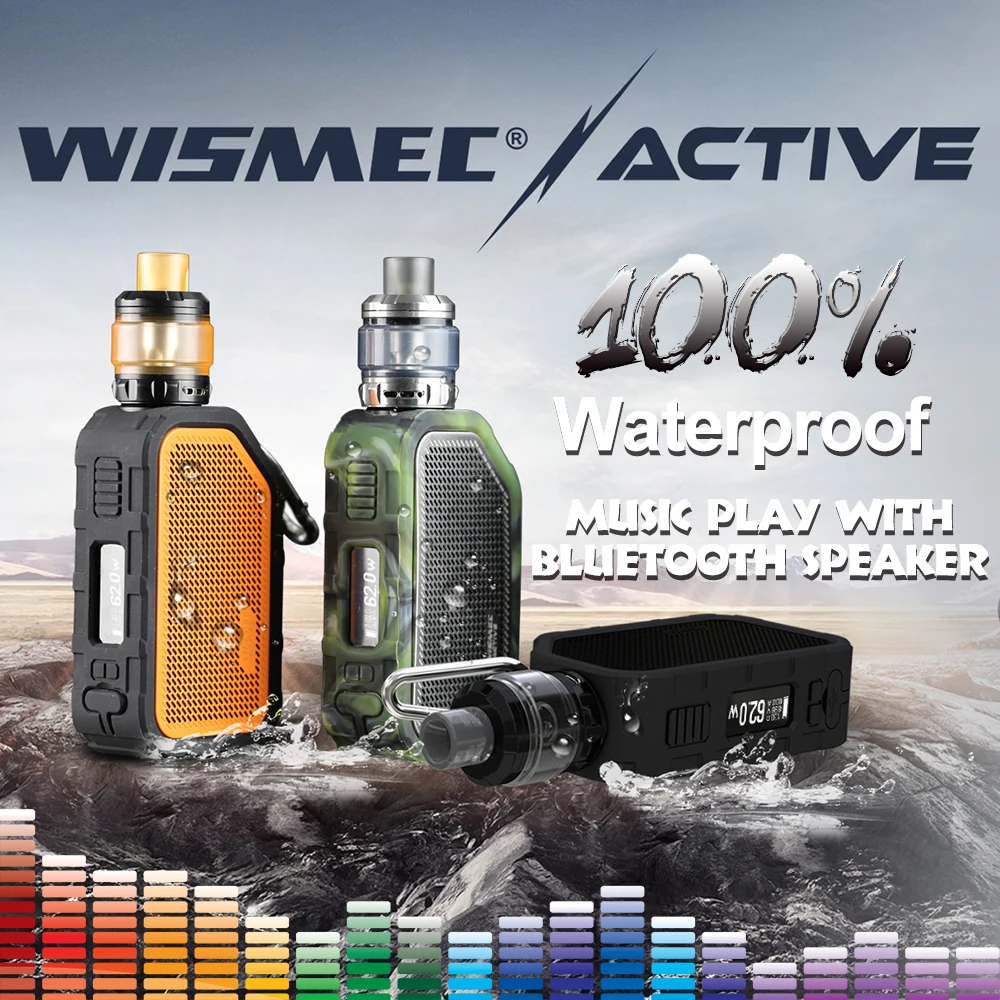 Оригинальный Wismec Active с баком Amor NS Plus 4 5 мл adopte bluebooth водонепроницаемый боксмод
