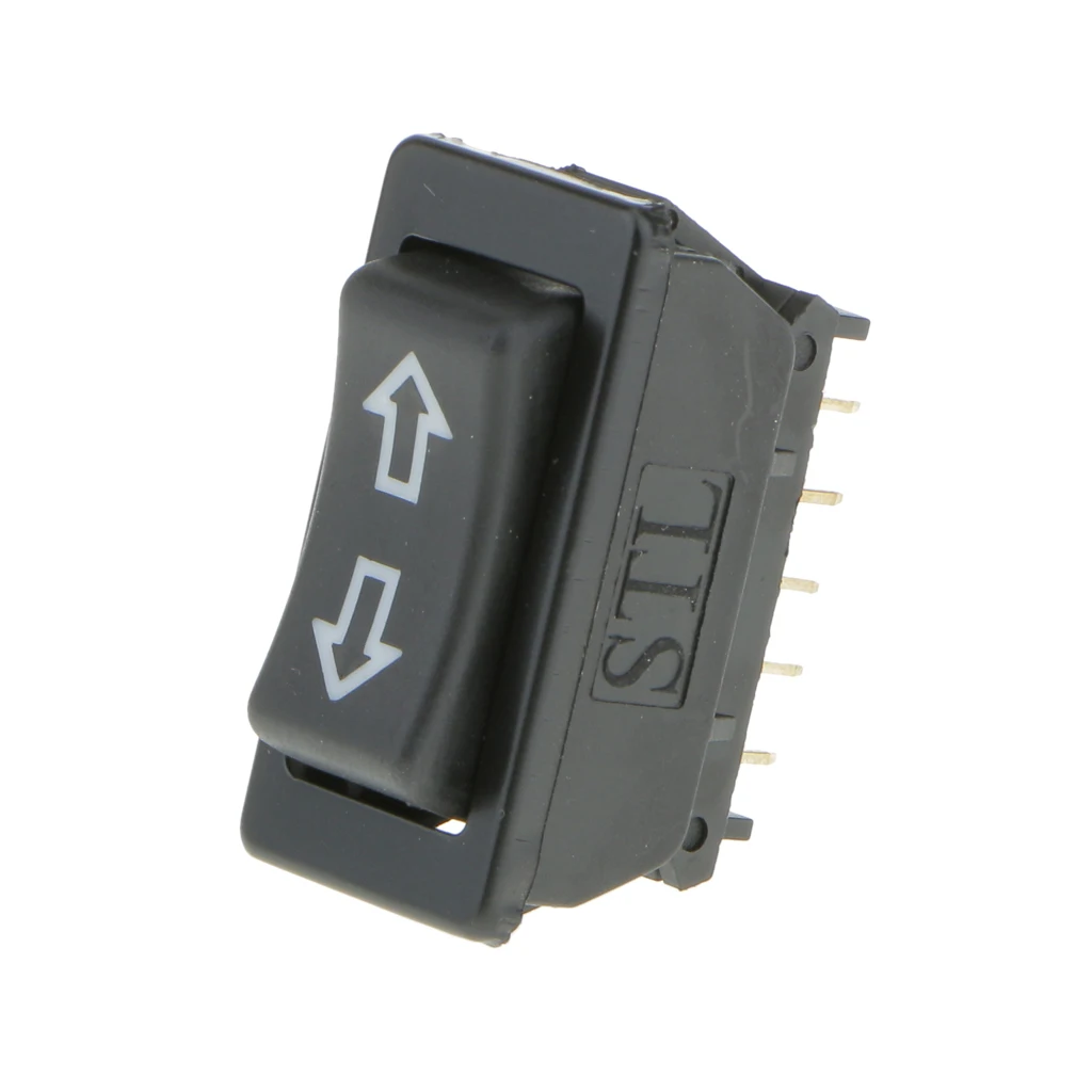 5pin Universal Momentary Power Window Switch With Yellow Green Illumination Light  40 x 20 x 32mm
