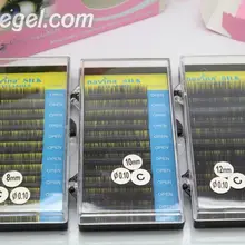 3 Чехлы/лот 8/10/12 мм кривая C Толщина 0,1 норка наращивание ресниц Искусственные ресницы Поддельные ресницы, ненатуральные Искусственные ресницы py