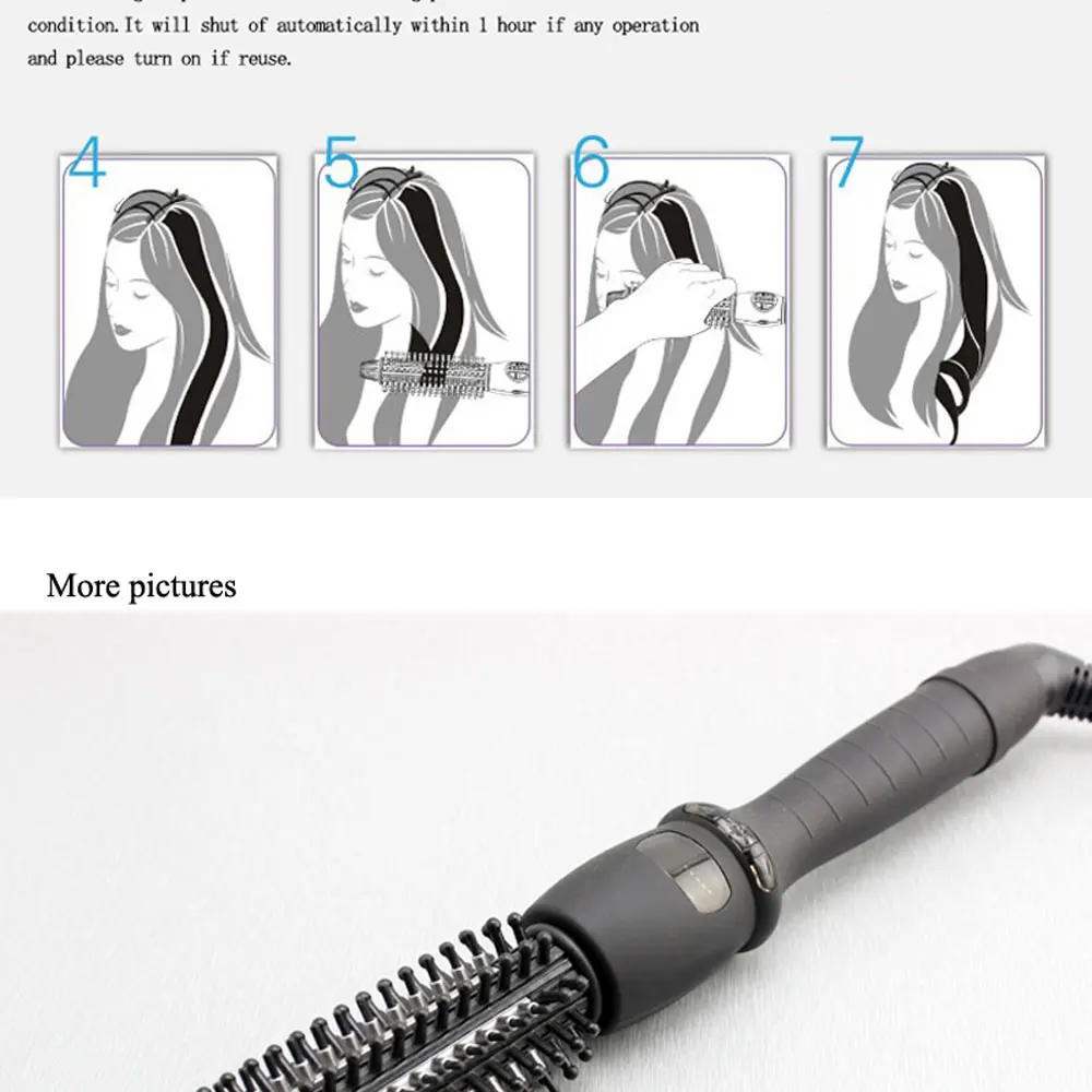 Керамическая щетка для волос, профессиональная электрическая щетка для волос, бигуди, бигуди, щипцы для завивки волос