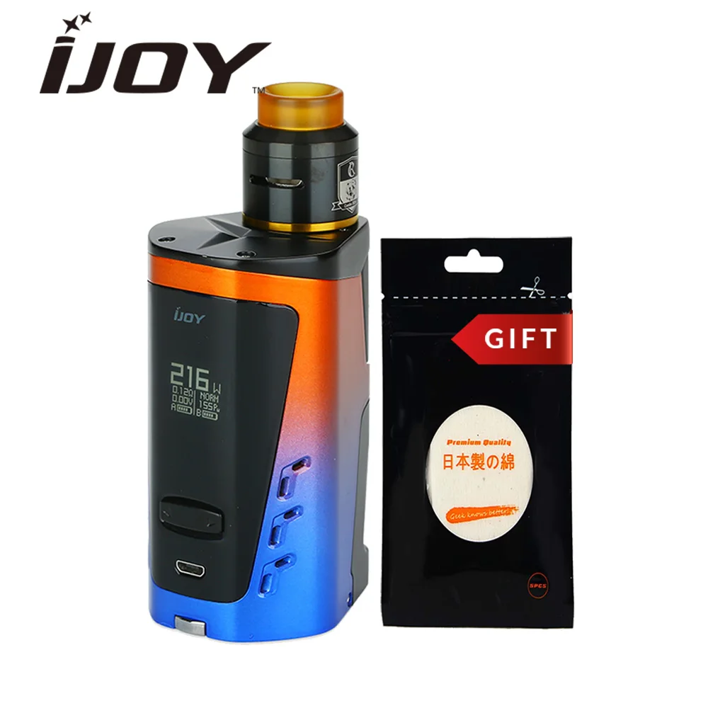

Original IJOY CAPO 216 SRDA 20700 Squonker Kit 216W CAPO MOD W/ COMBO SRDA Tank Vape Kit No 18650/20700 Battery Gifts Cotton