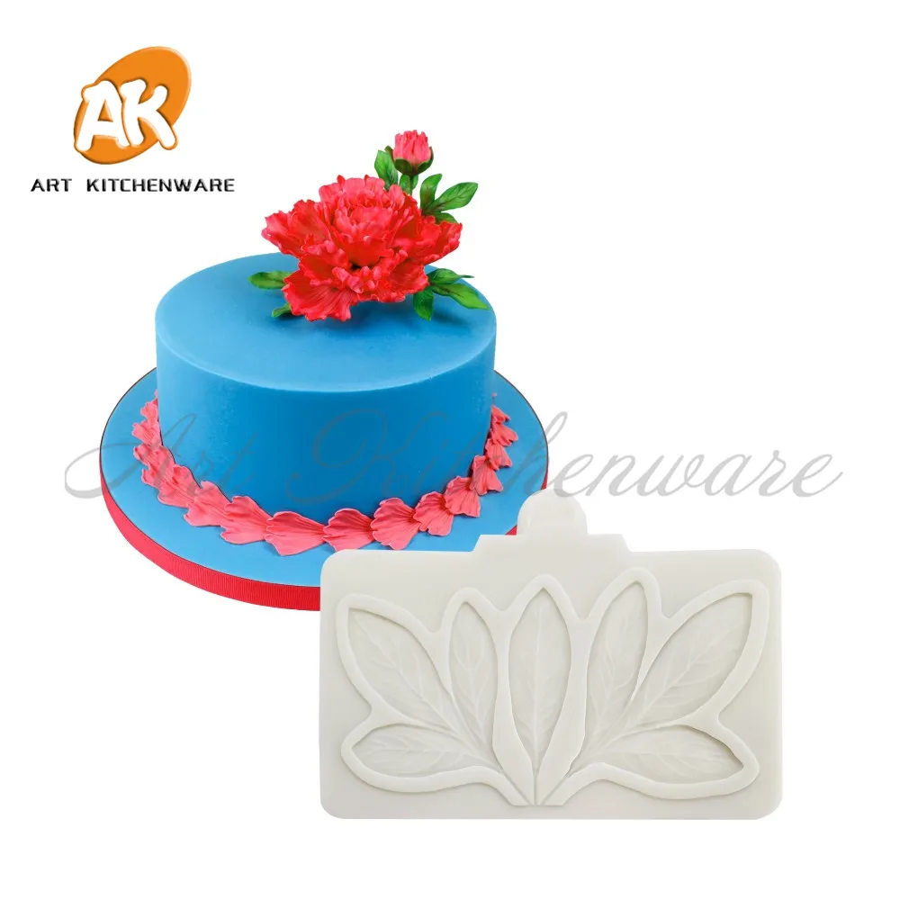 

Peony Leaves Silicone Mold Flower Cake Moulds Cake Decorating Tools Fondant Sugarcraft Wedding Cake Mould Bakeware