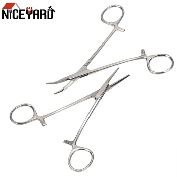 

NICEYARD Hemostatic Forceps Curved/Straight 12.5cm Hand Tool Pet Hair Clamp Epilation Tools Fishing Locking Pliers