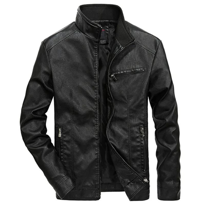 

Fashion men leather jacket Spring autumn thin PU Casual coat high quality mens locomotive leather jacket New Male PU outerwear