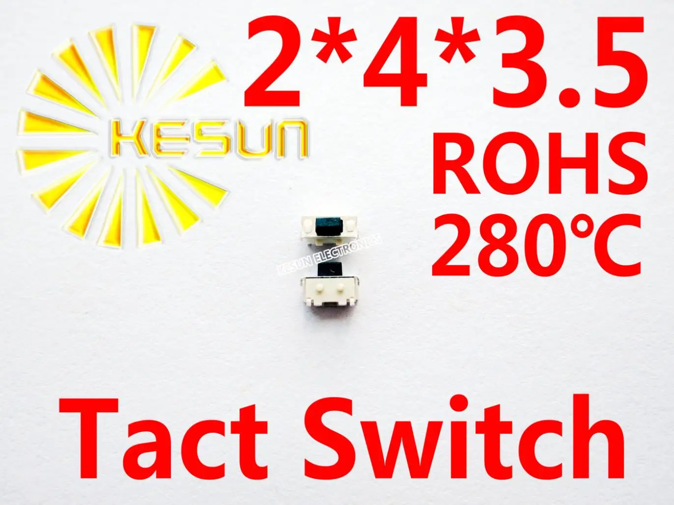 

1000PCS SMT 2X4X3.5 Tactile Tact Push Button Micro Switch Momentary Side Vertical ROHS