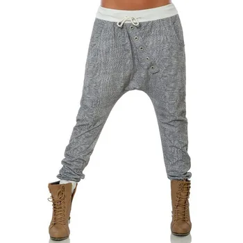 

Laamei Casual High Waist Harem Pants Loose Bandage Solid Long Trousers Women Basic Rope Pulling Pantalon Sport Plus Size Pants