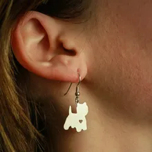 1 пара ювелирных изделий ручной работы Йоркширские серьги в виде терьера шпильки серебряные украшения с собаками Висячие очаровательные памятные матери подарок на день для женщин