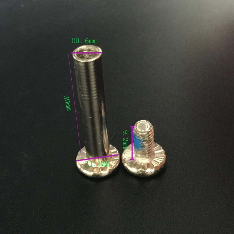 10 قطع عجلة مضمنة تزلج الأحذية المحاور المسمار مسامير od 6 ملليمتر الأسطوانة التزلج شفرات استبدال مسامير