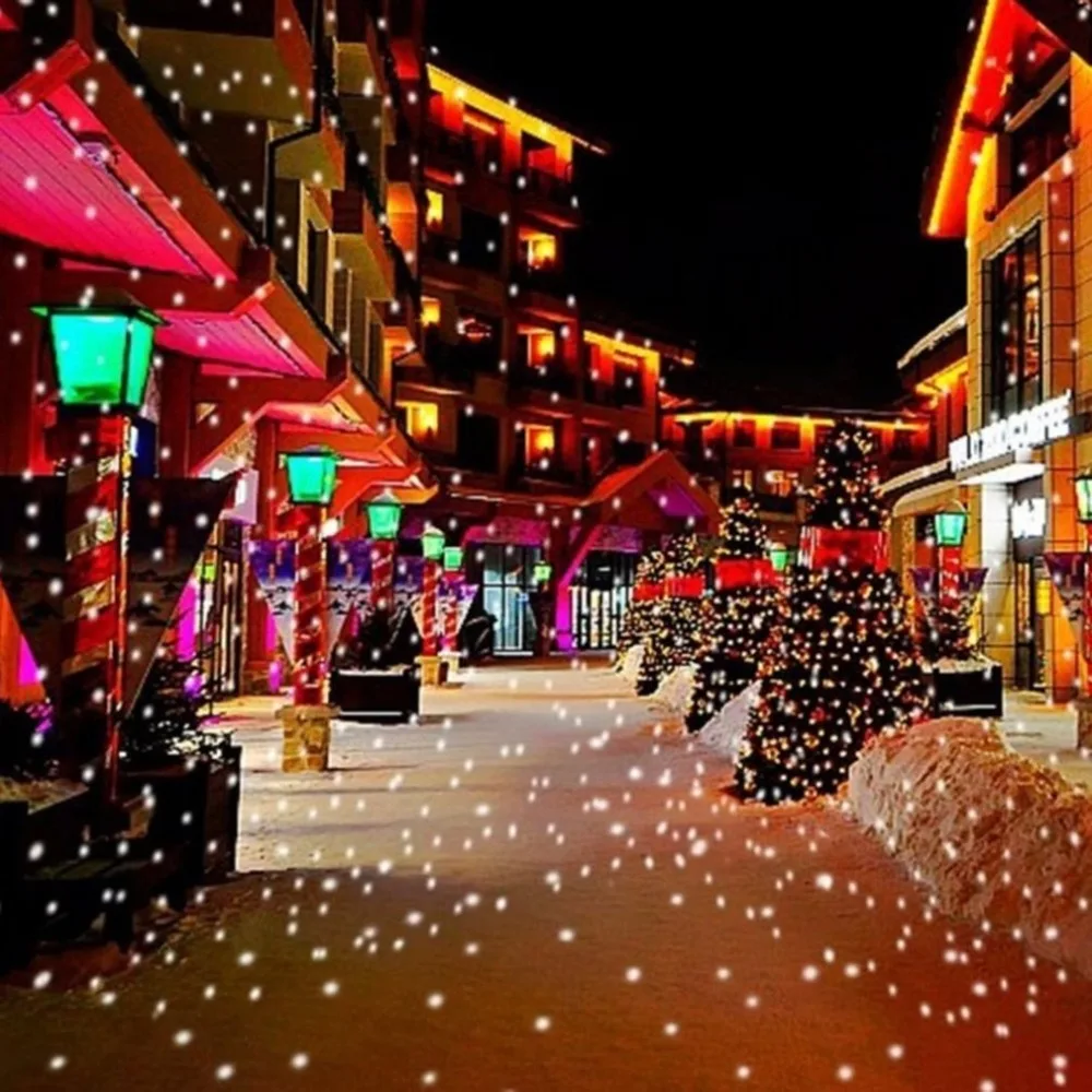 Снежная осень светодиодный свет Открытый Снежинка светодиодный сценический огни в виде снежинок водонепроницаемый свет Рождество