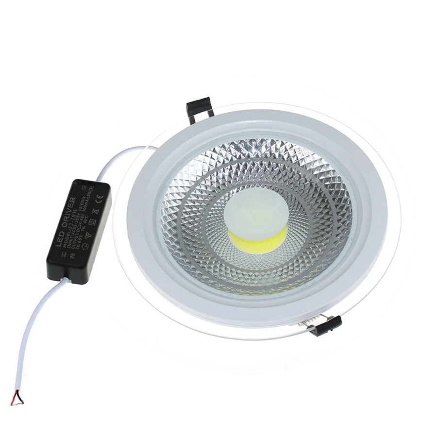 Dimmable-LED-Downlights-Glass-cover-COB-downlight-5W-10W-15W-Round-cob-panel-light-Warm-Cold