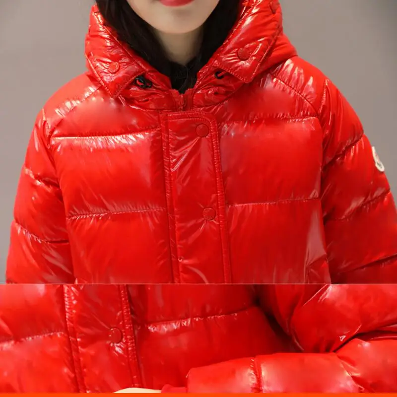 Fourrure blanc Manteau Pour Veste Noir De D'hiver À rouge Collier Chaud Capuchon Le Vraie Femme Raton Laveur 2018 Bas Parka Femmes Vers bleu Imperméable Grand Et awF4Z