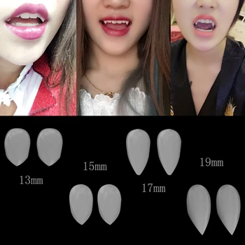 

New 2Pcs Halloween Costume Party Cosplay Fangs Props Zombie Vampire Dentures Teeth Toy