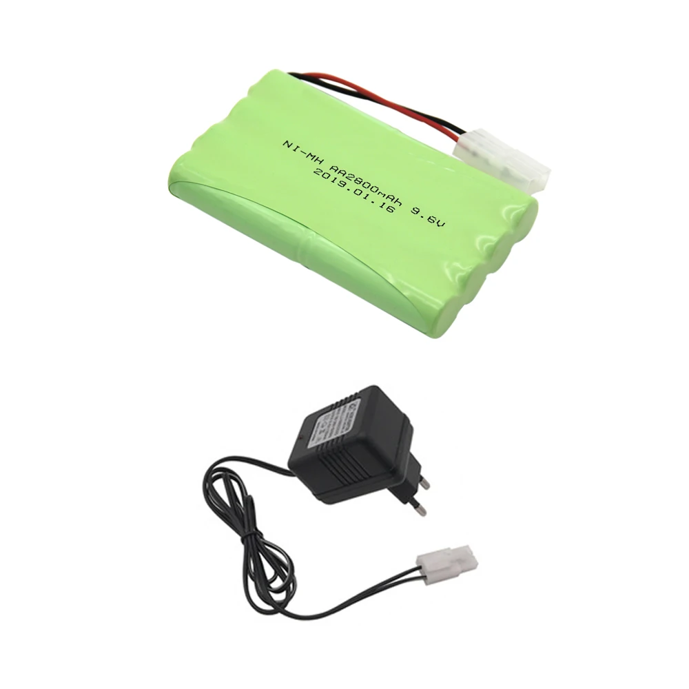 9,6 V 2800mAh Ni-MH аккумулятор с зарядным устройством USB для RC игрушек 9,6 v батарея Группа Kep-2p штепсельная вилка/штепсельная вилка большой емкости nimh батареи