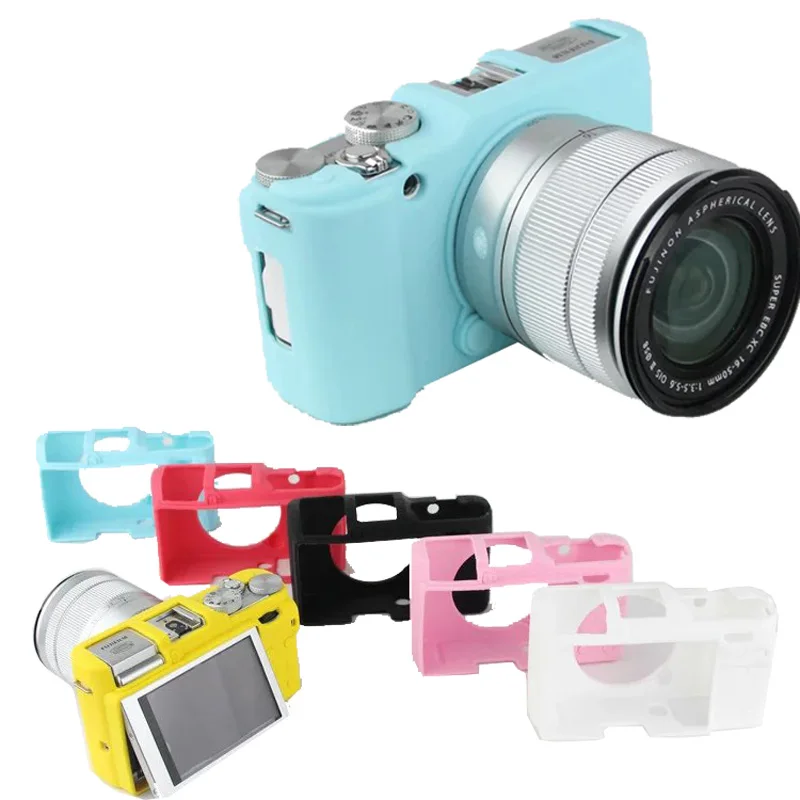 

Wholesale 10 pcs Nice Soft Camera bag Silicone Case For Fujifilm XA1 XA2 XM1 XM2 Rubber Camera Cover Case Skin Camera Bag