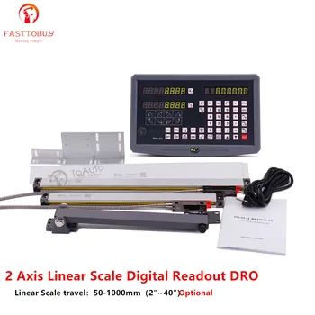 

Brand New 2 Axis 50-1000mm 2"~40" Linear Scale Linear Encoder Digital Readout DRO for Drill/EDM/Milling/Grinding/Lathe Machine
