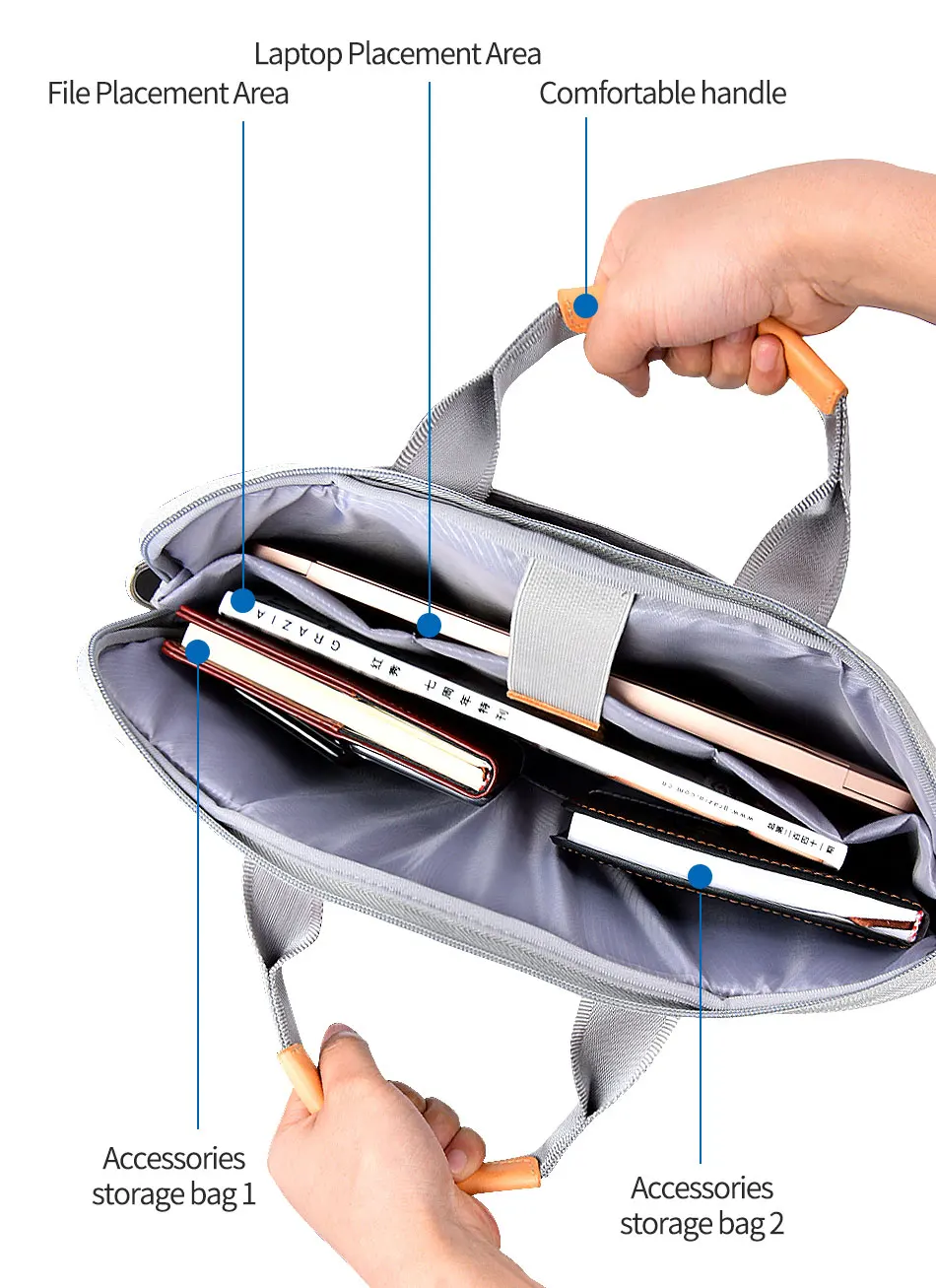 Сумка для ноутбука WiWU MacBook Pro Air 13 15 водонепроницаемая сумка Dell XPS многокарманная