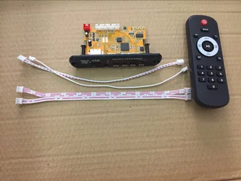 

Wireless Bluetooth 4.2 Video Decoder Board RM / RMVB FLAC APE BT Audio Amplifier Module MP3 AUX CVBS U Disk and TF USB FM