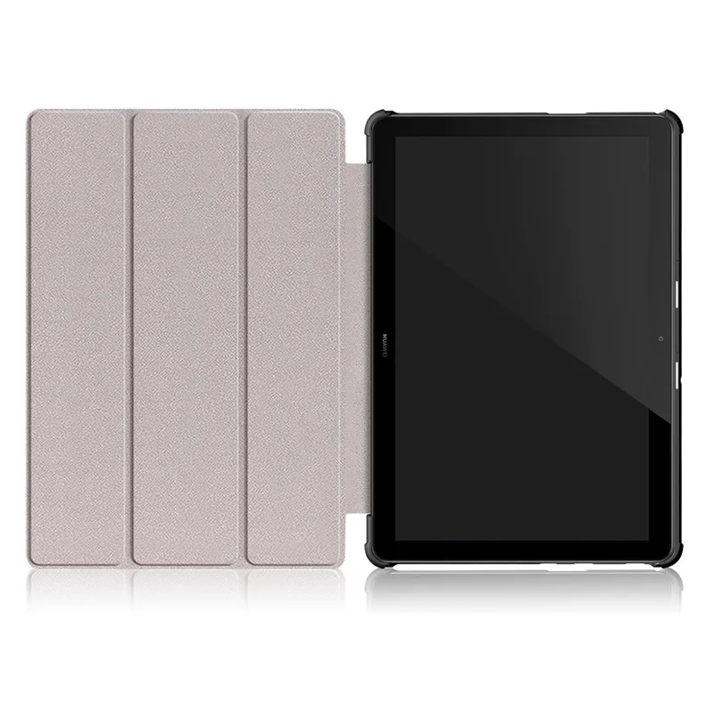 Кожаный чехол для huawei MediaPad T5 10,1 "W09/L09/L03/W19 складной Tablet Stand Обложка для huawei Mediapad T5 10 тонкий Чехол держатель