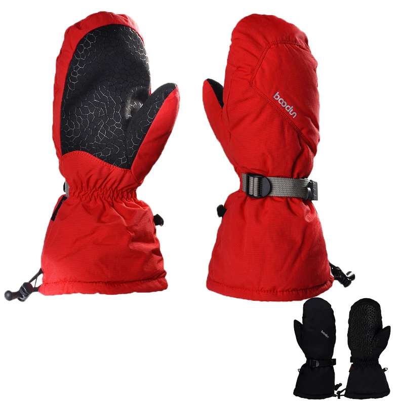 

Unisex Ski Gloves Winter Thickened Warm Snowboard Waterproof Windproof Motorcycle Cycling Gloves Women Men Snow Gloves Black Red