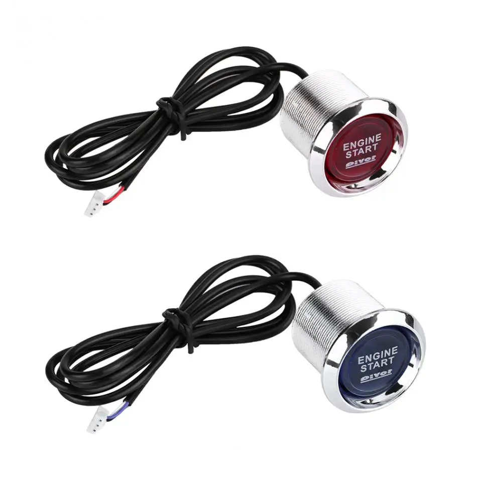 

Red/Blue Universal 12V Car Vehicle Engine Start Push Button Switch Ignition Starter With Relay Box