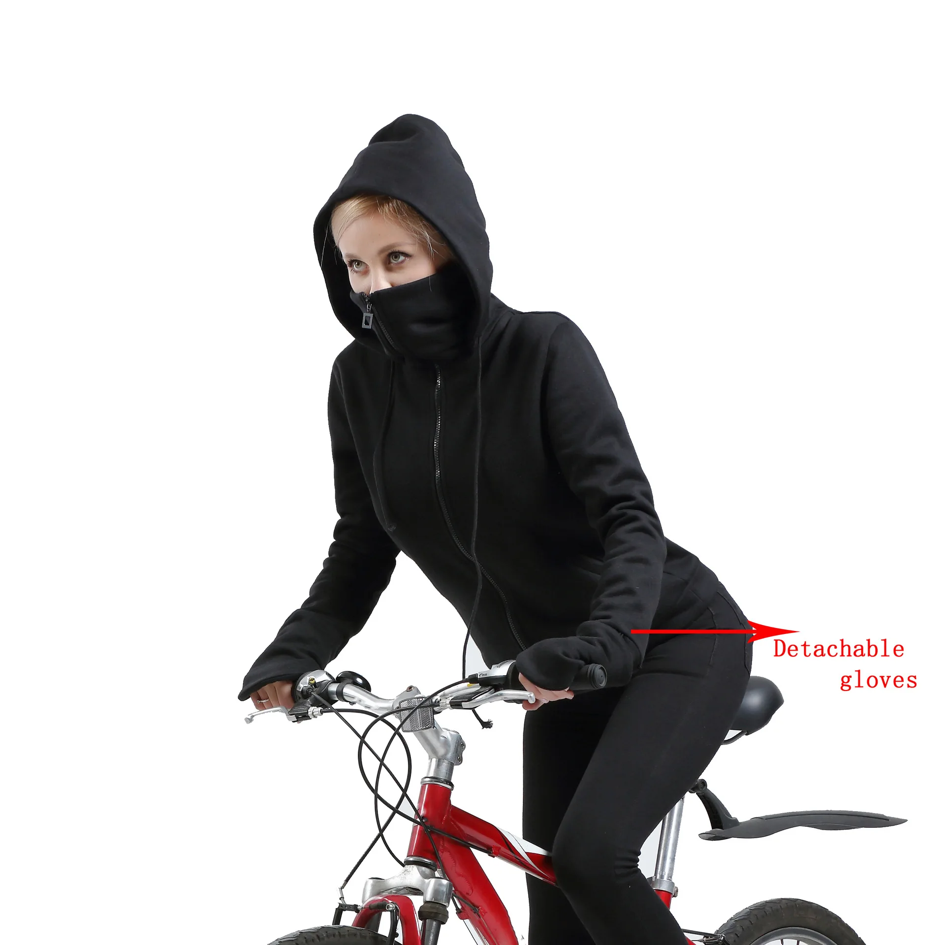 Cycling Jackets Winter Hoodies Solid Sweatshirt Autumn Long Sleeve Coat Multi function Jacket