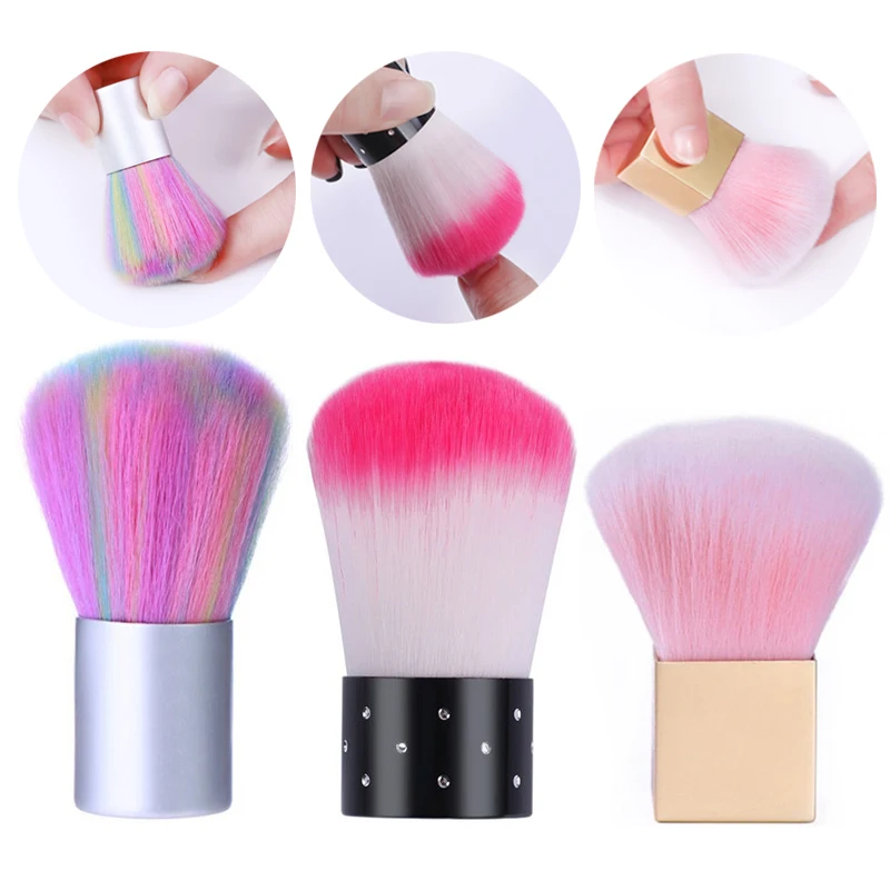 

Nail Art Cleaning Brush Nails Glittering Powder Removal Gel Nail Polish UV Pen Soft Hair Dust Cleaner Brush Nail Tools