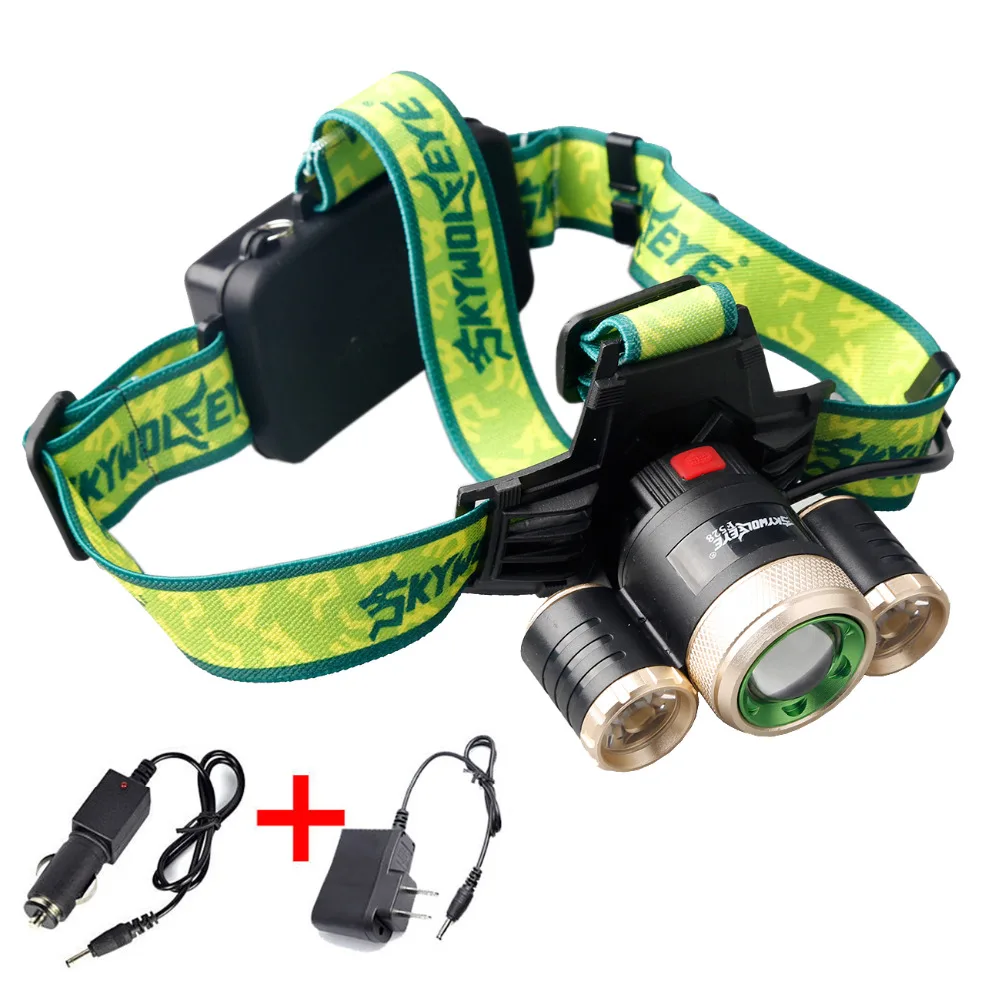 3LED 6000LM XM-L T6 LED Headlamp Headlight Bright Head Light Waterproof Flashlight High Power Direct / Car Charger | Освещение