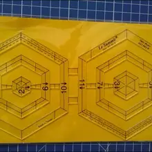 DIY Инструменты две шестигранные режущие дизайнерские линейки, профессиональная стеганая линейка шов выровненная Лоскутная Линейка
