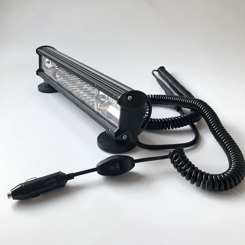 

216W Led Combo light bar + 8m Spring cable + 12v-24v Cigar lighter plug + Magnet Mounting base for Car truck ATV Offroad driving