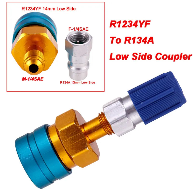 Низкий боковой удлинитель R134A БЫСТРОРАЗЪЕМНАЯ муфта адаптеры автомобильный Кондиционер фитинг R134A 2 унции R134A R12 R22 ручной поворот наполнитель впрыска