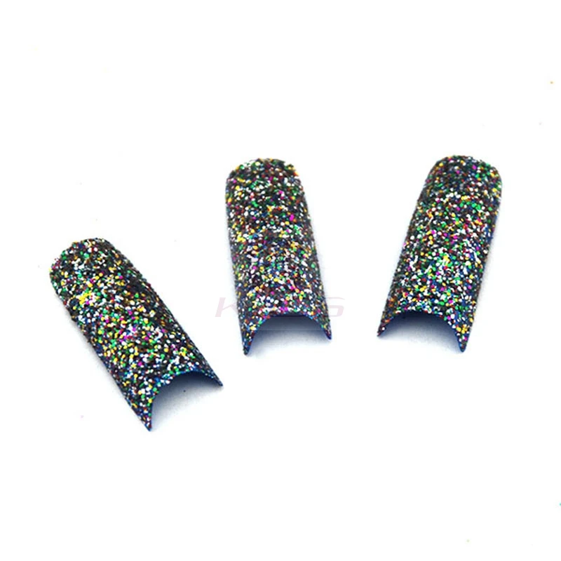 НОВОЕ ПРИБЫТИЕ 70 ШТ./ЛОТ Блеск Разноцветные ногтя Ложные Nail Модные Арт-Дизайн