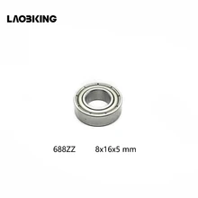 10pcs 688ZZ 688 ZZ 8x16x5mm de Metal Blindado Rolamento de Esferas de Aço Duplo Mini Radial Profundo rolamentos rígidos de Esferas 688z 688 zz 8*16*5mm