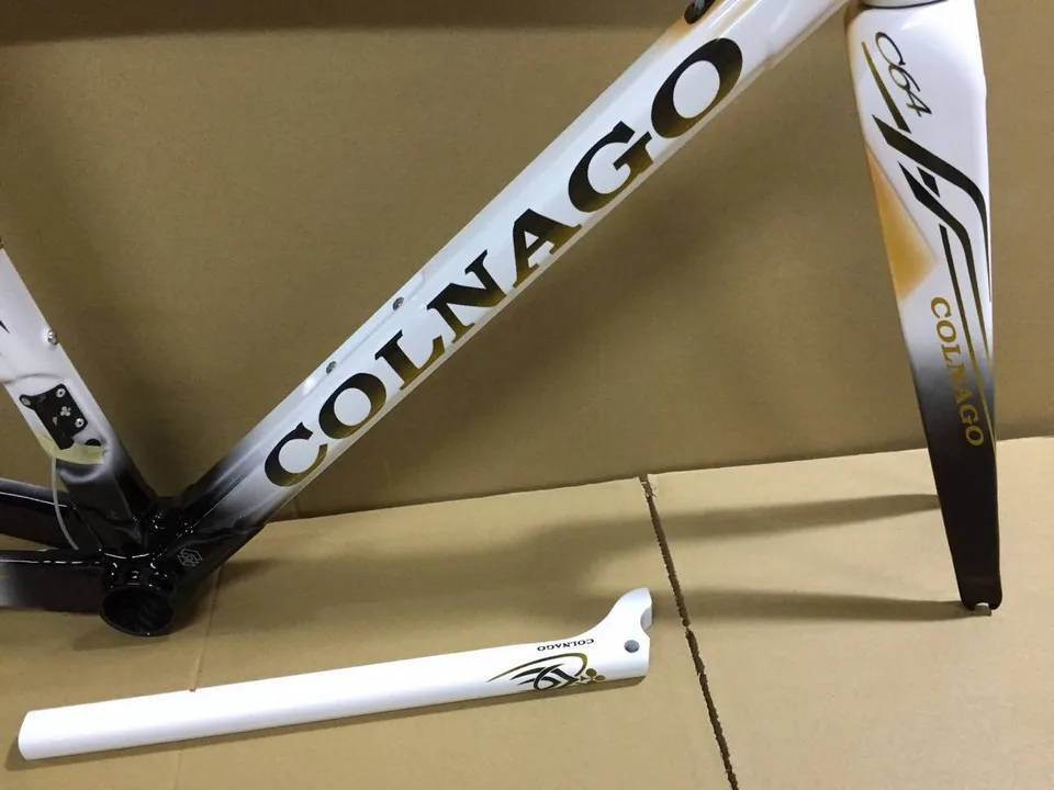 Colnago C64 художественный Декор Белый Черный Серебристый глянцевый углеродный Дорожный полный велосипед 48 см 50 мм 52 см 54 см 56 см