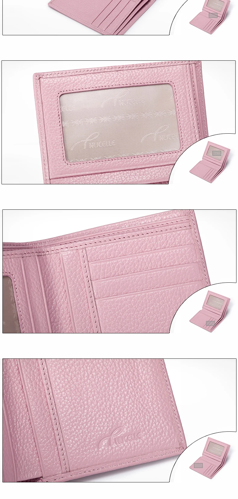 Nucelle women genuine leather wallet 10