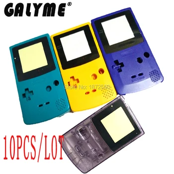 

10 PCS/LOT Galyme Plastic Case Shell Replair Fit For GameBoyColor GBO DMG Housing Game Case Cover Boy Console WIth Screws lens