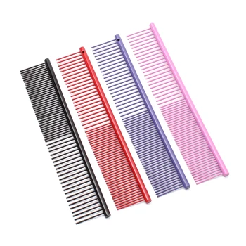 

50Pcs 19*3.4cm Wholesale Pets Combs Hairdresser For Dogs Pets Hair Combs Hairbrush Puppy Flur Combs Animal Grooming Combs C6705