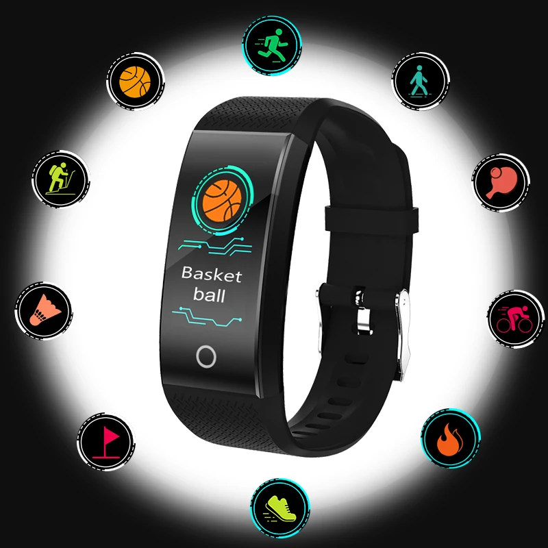 

2018BANGWEI Men Women Watch Heart Rate Blood Pressure Monitoring Multi-function Sport Watch Compatible with Android IOS System