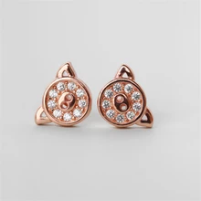 Золотые серьги-гвоздики из стерлингового серебра 925 пробы с забавными маленькими свинками cz, ювелирные изделия в стиле минимализма, роскошные ювелирные изделия для женщин ED1171