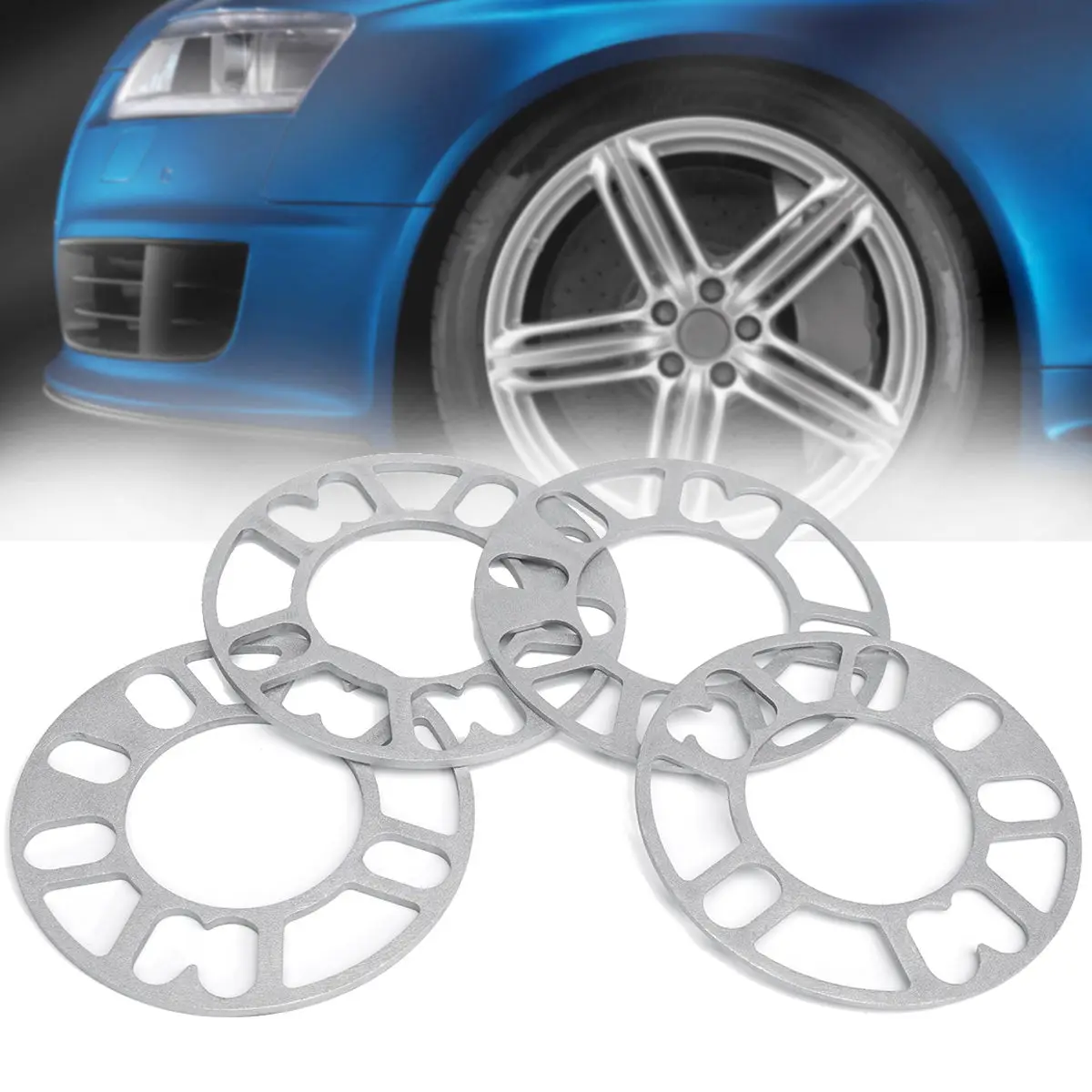 

4pcs Car Wheel Spacer Shims Adjustable 4x98 4x100 4x108 4x114.3 5x100 5x105 5x108 5x112 5x114.3 5x120