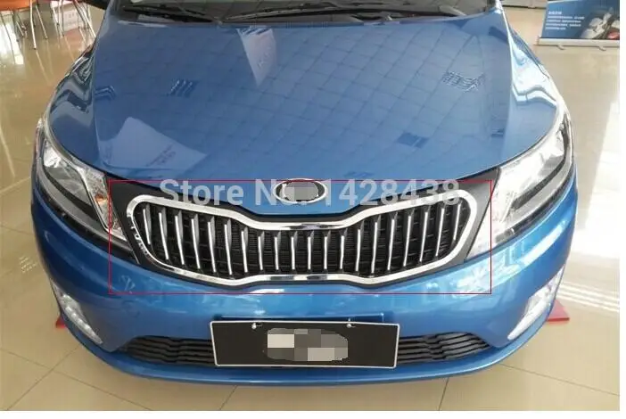 

ABS Chrome Front Grille Around Trim Racing Grills Trim For 2011-2012 KIA K2/Rio